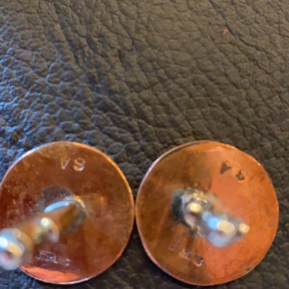 Navajo sterling silver and copper cuff links - Picture 3 of 4